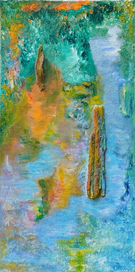 La descente de la rivière - peinture d'Alberto Von Fach