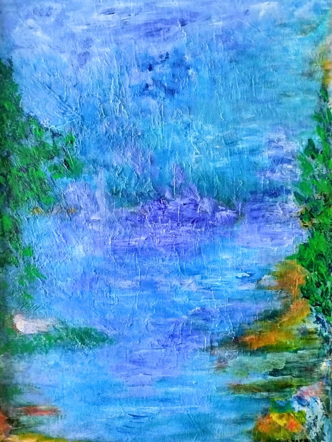 Résonance d’un bleu et d’un vert nº 1 - peinture d'Alberto Von Fach