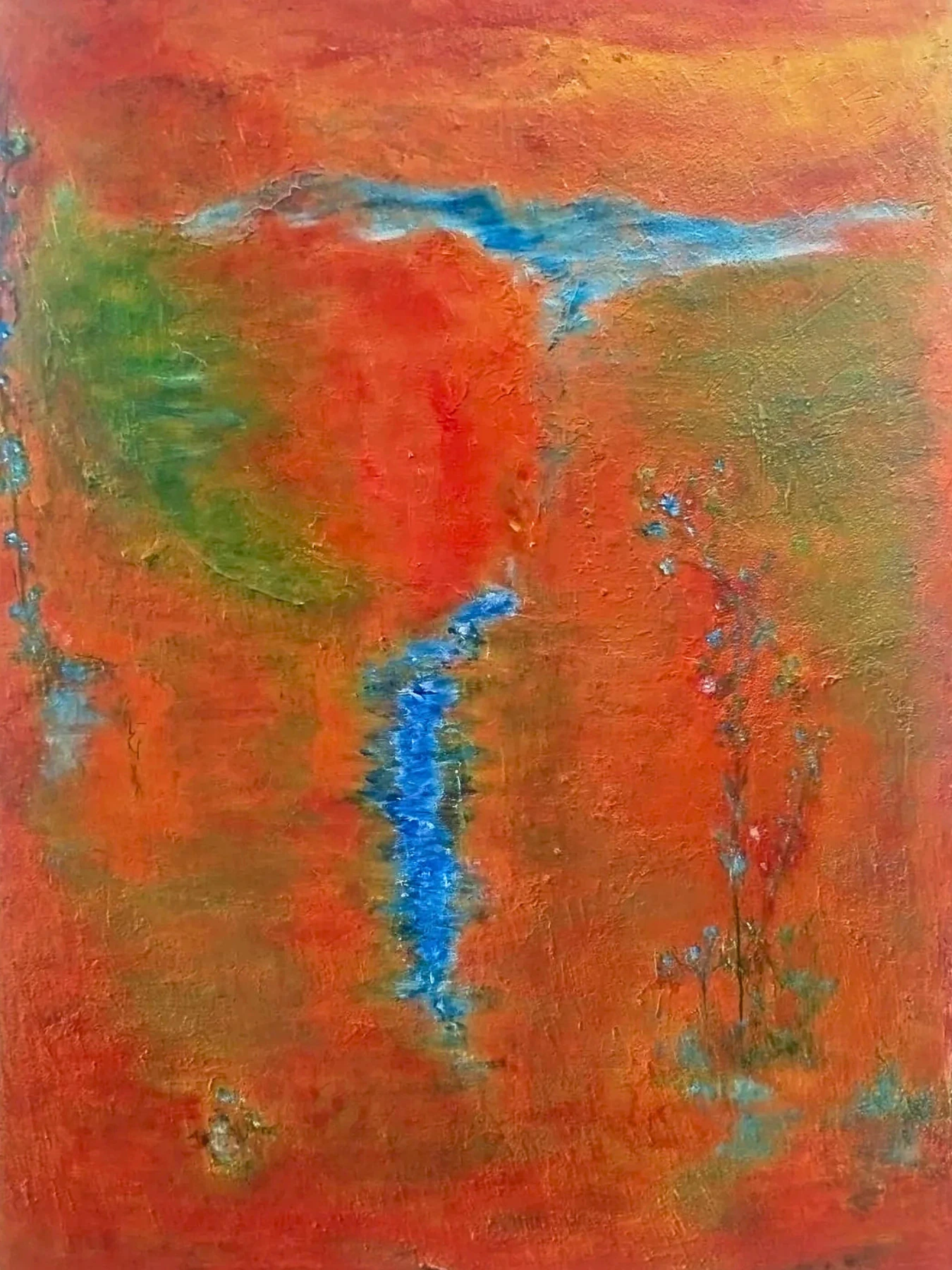 Résonance d’un rouge - peinture d'Alberto Von Fach